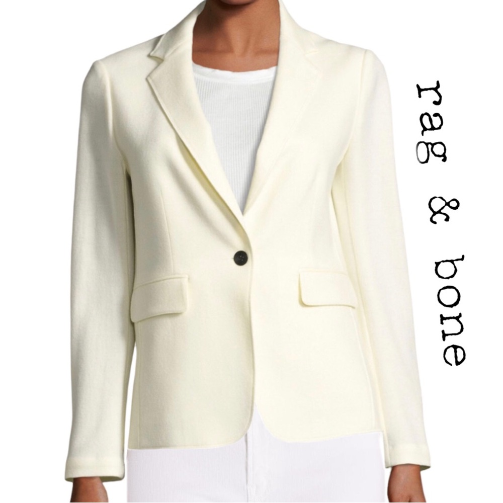 Rag & Bone Wool Club Jacket Blazer. Off White, Sz 2 | XS-Sm. Pristine Condition!